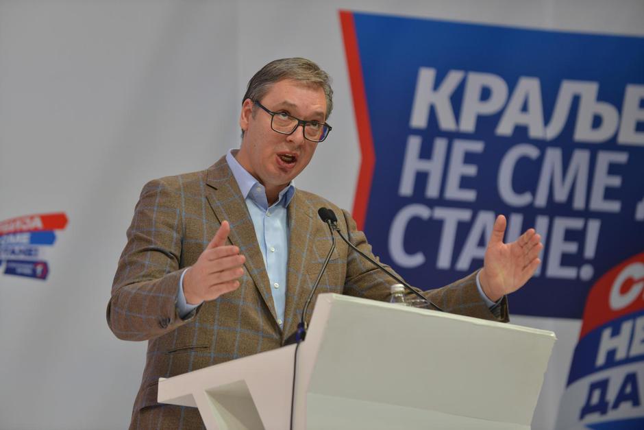U Kraljevu održan predizborni skup liste "Aleksandar Vučić - Srbija ne sme da stane"