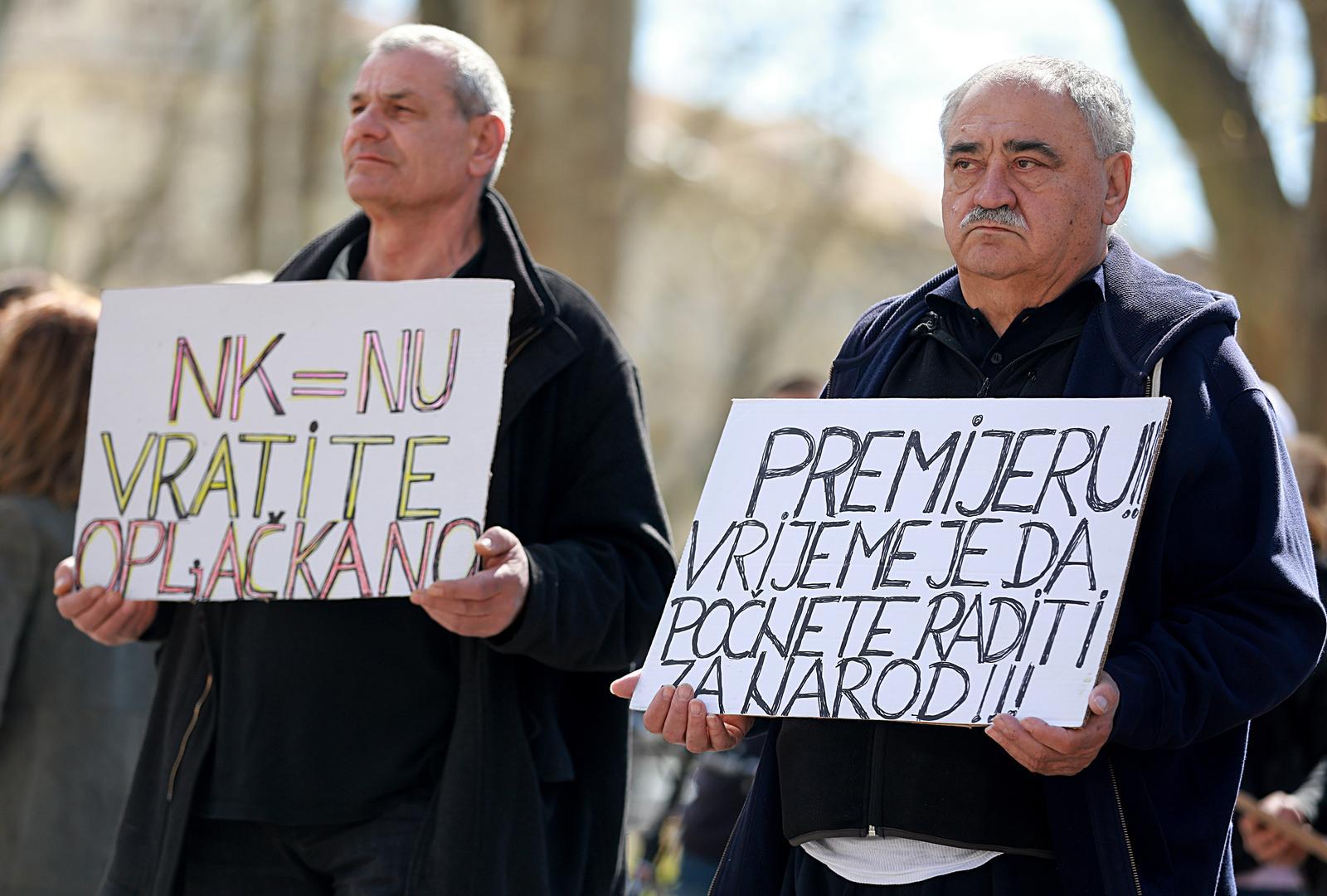 01.04.21023., Zagreb - U parku Zrinjevac organiziran prosvjed Udruge franak pod nazivom "Vrijeme je!" Photo: Sanjin Strukic/PIXSELL