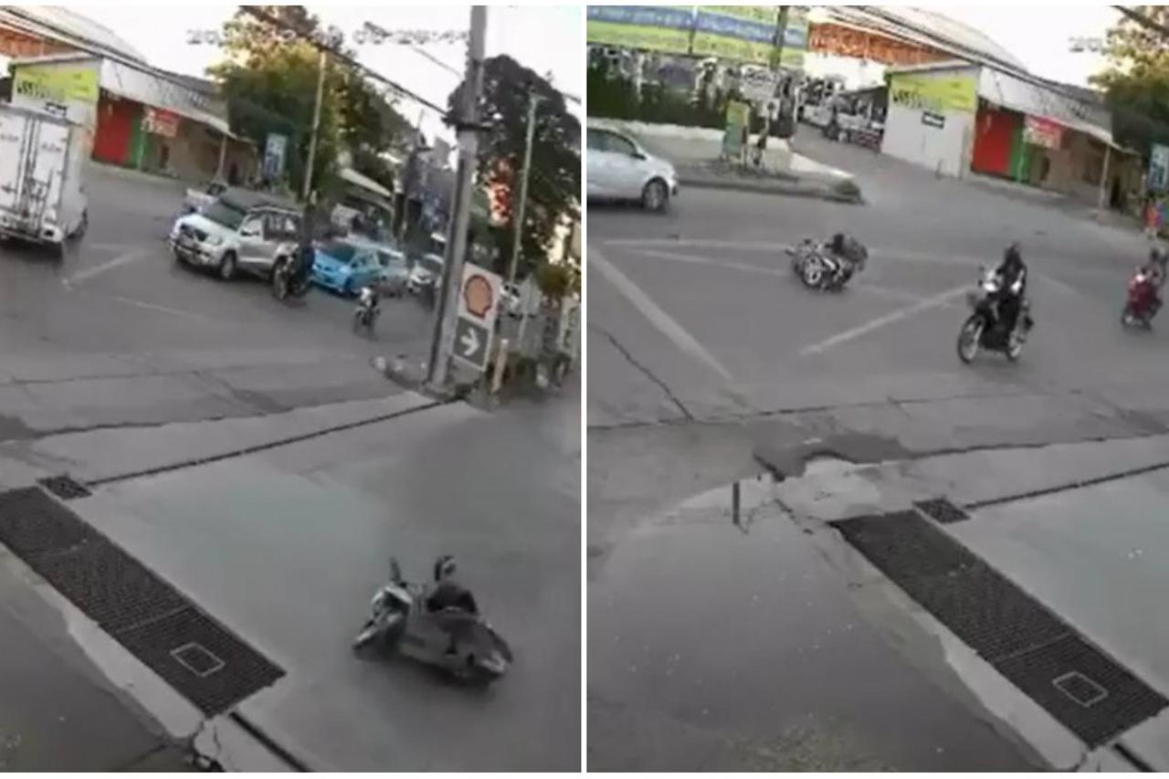 Nesreća žene na motoru