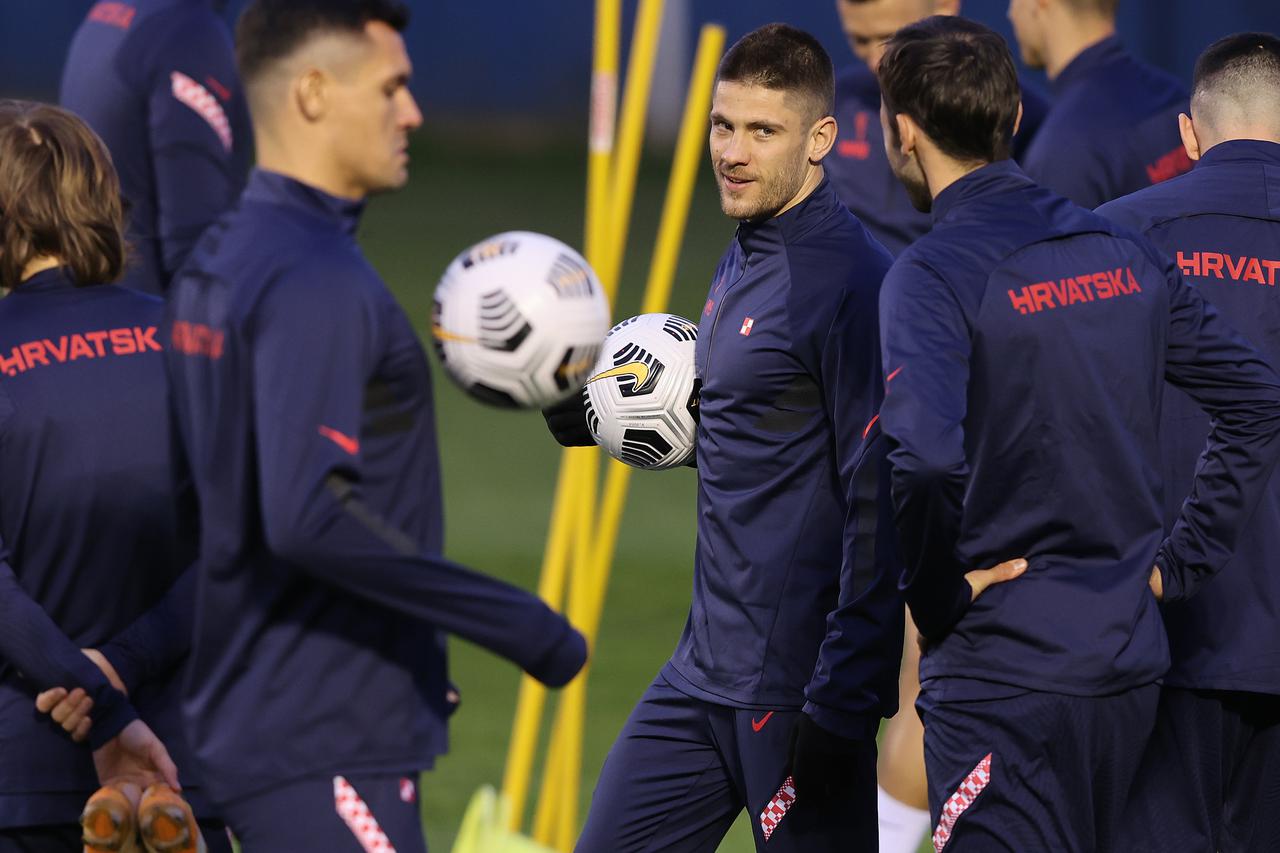 Zagreb: Trening Hrvatske nogometne reprezentacije uoči utakmice sa Slovenijom