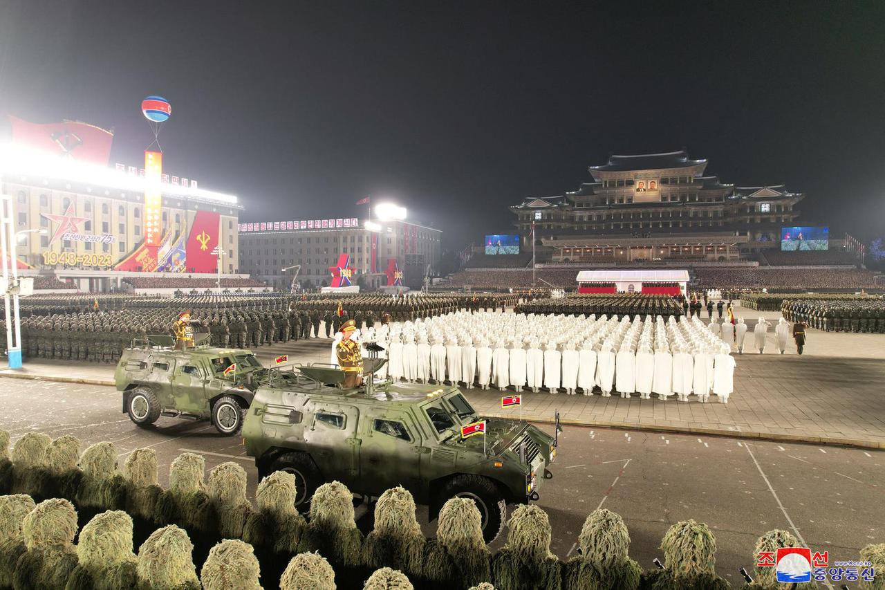 Military parade to mark the founding anniversary of North Korea's army, in Pyongyang