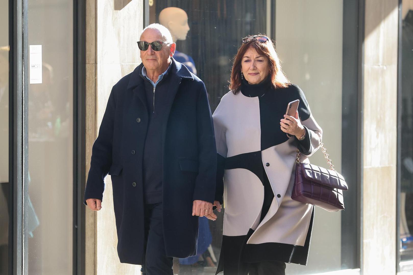 31.12.2022., Zagreb - Poznate osobe u centru garada na spici. Dubravka Suica sa suprugom Stjepom, Photo: Luka Stanzl/PIXSELL