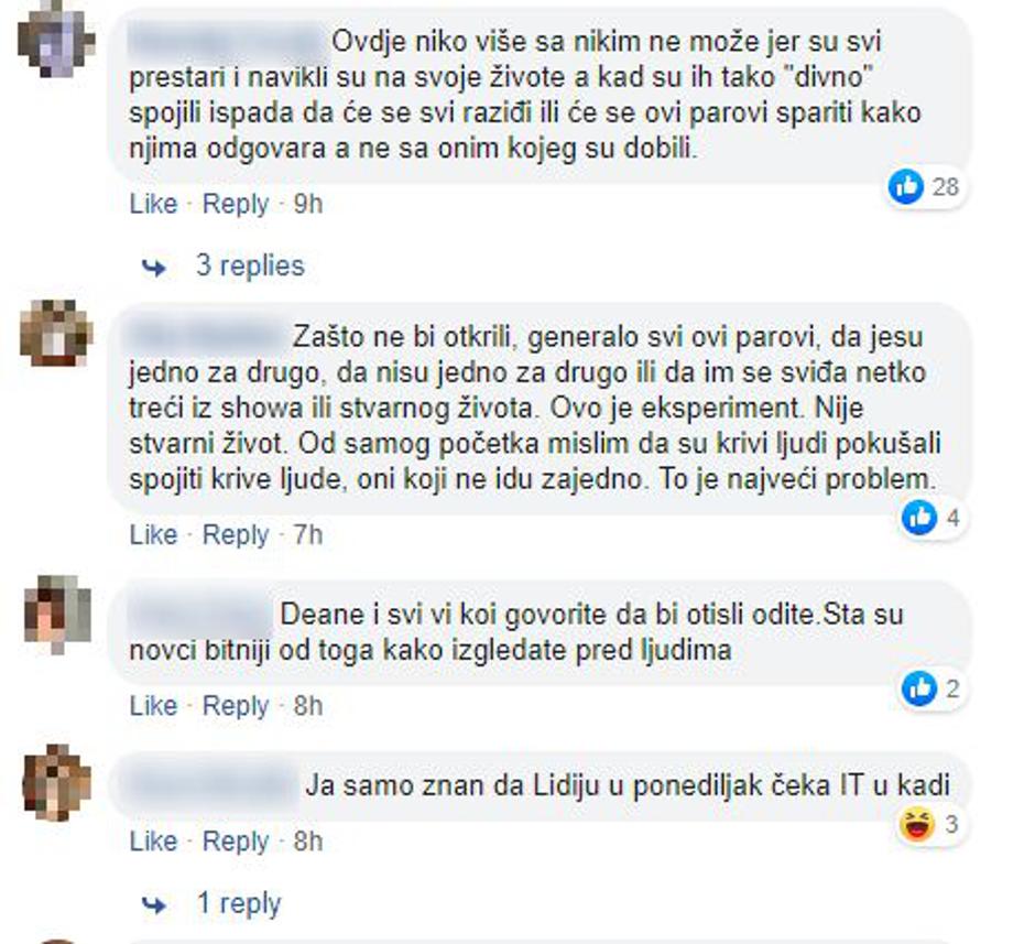 Reakcije na show "Brak na prvu"