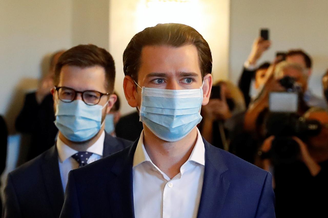 Austrian Chancellor Sebastian Kurz arrives to give testimony at a parliamentary inquiry committee in Vienna