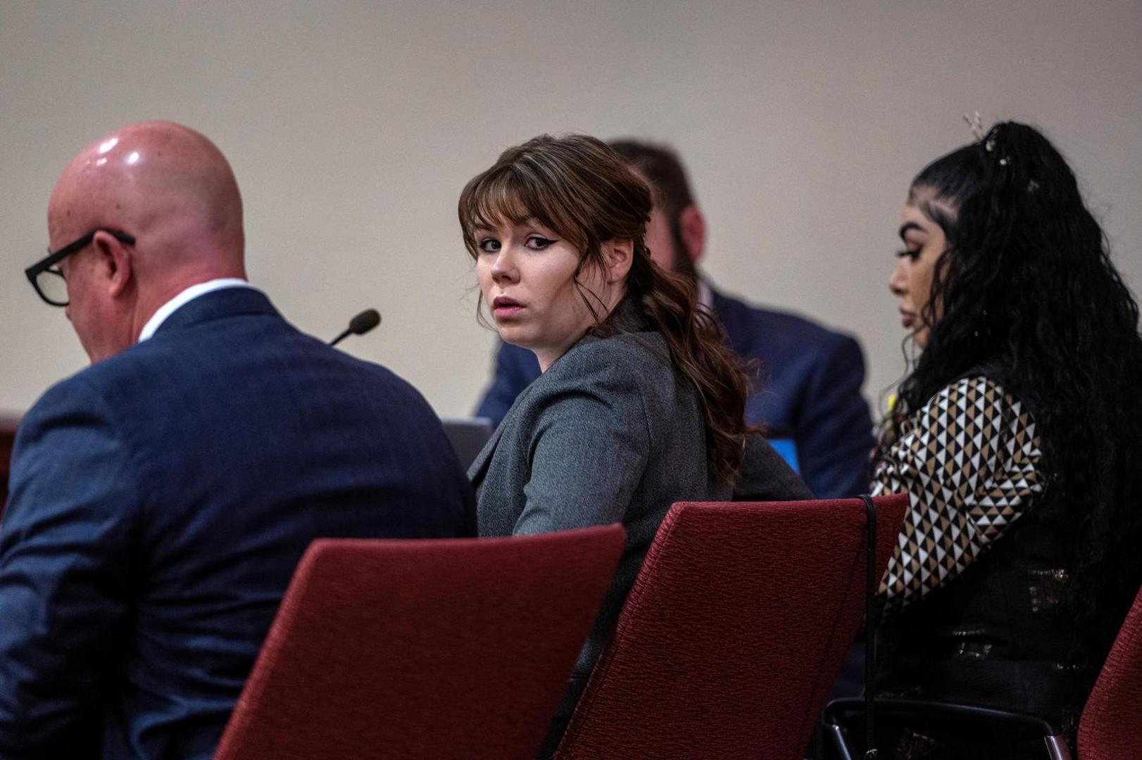 Rust film set armorer Hannah Gutierrez-Reed leaves for a break during the opening day in Judge Mary Marlowe Sommer's courtroom at the First Judicial District Courthouse in Santa Fe, New Mexico, U.S. February 22, 2024. Eddie Moore/Pool via REUTERS Photo: Eddie Moore/REUTERS