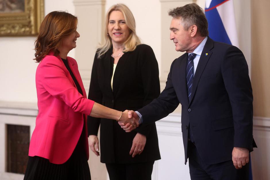 Sarajevo: Članovi Predsjedništva BiH primili su Tanju Fajon, ministricu vanjskih poslova Slovenije