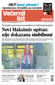 Večernji list naslovnica