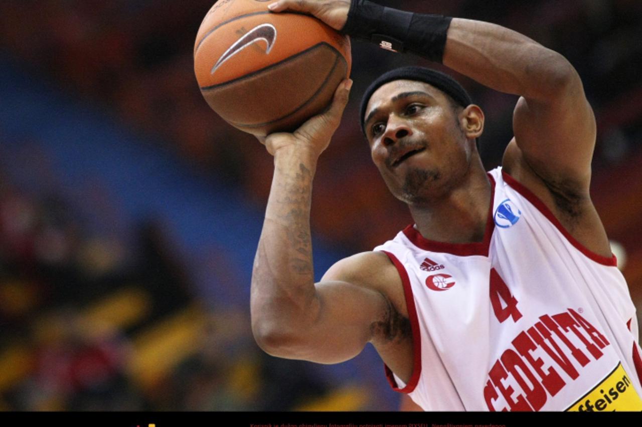 '22.11.2011., Dom sportova, Zagreb - Kosarkaska utakmica Eurocupa, Cedevita Zagreb - Bayern Munchen. Dontaye Draper.Photo: Marko Prpic/PIXSELL'