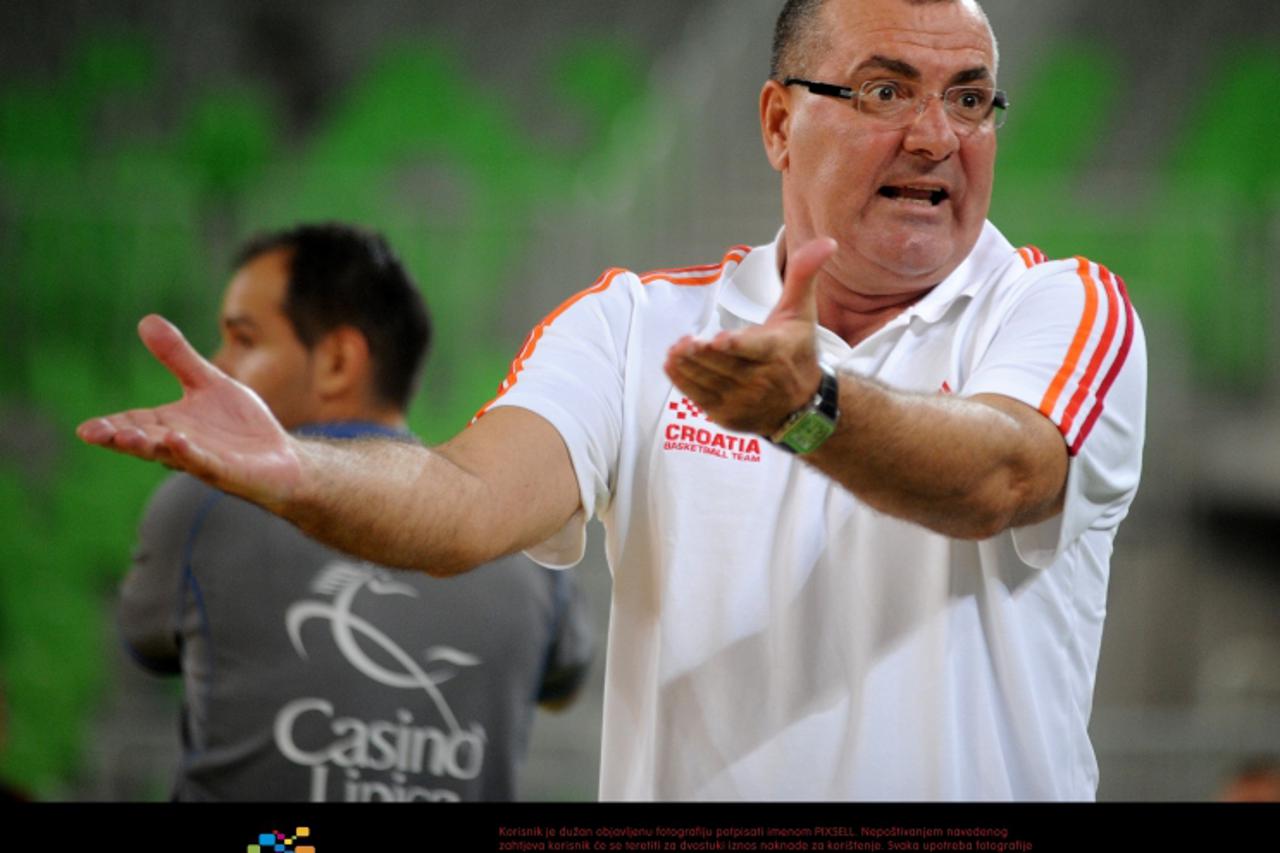 '03.08.2012., Ljubljana, Slovenija - Adecco pokal, kosarkaski turnir Ex-Yu kup: Hrvatska - Srbija. Jasmin Repesa. Photo: Daniel Kasap/PIXSELL'