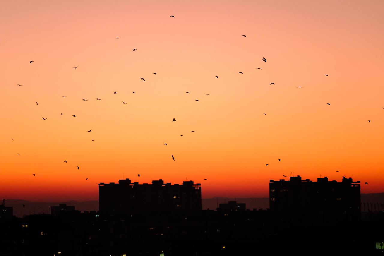Zalazak sunca iznad Zagreba