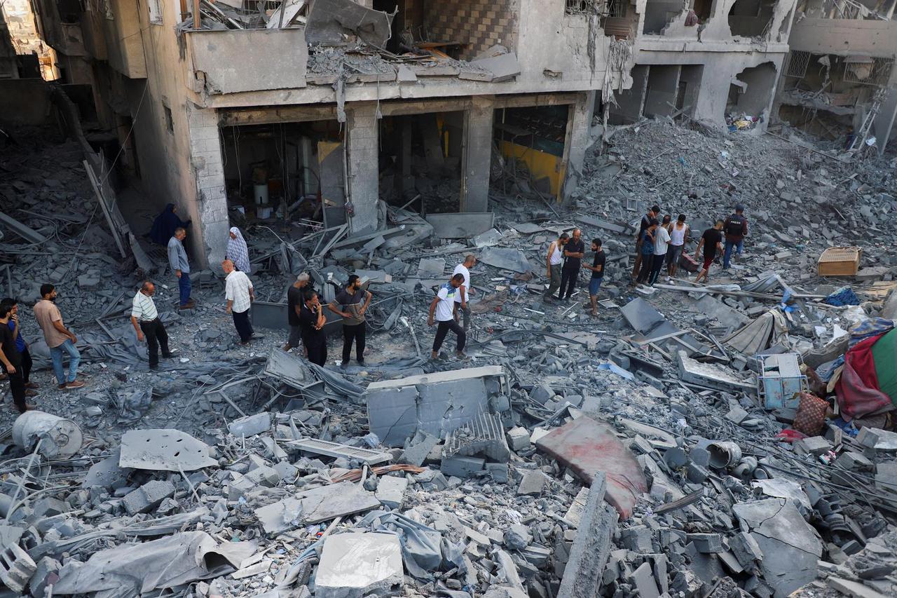Aftermath of an overnight Israeli strike on a house, in Gaza City