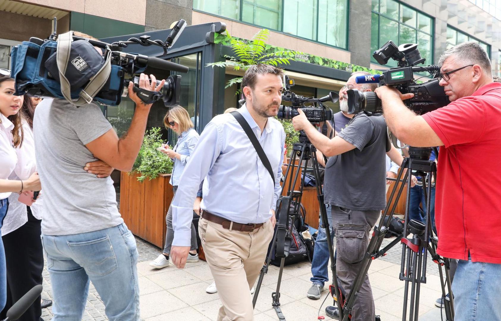06.07.2020., Zagreb - Arsen Bauk dolazi na sjednicu Predsjednistva SDP-a u sjediste stranke na Iblerovom trgu. Photo: Patrik Macek/PIXSELL