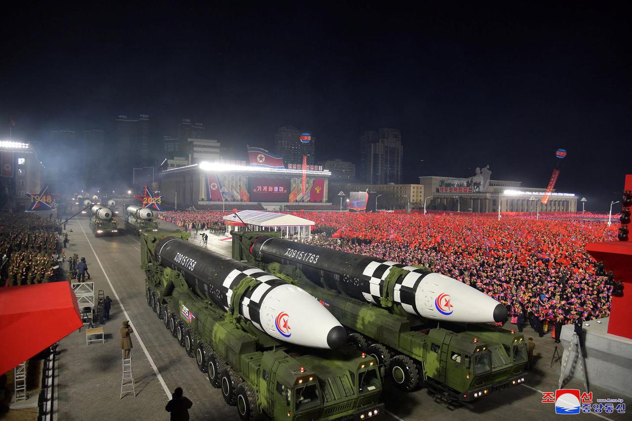 Military parade to mark the founding anniversary of North Korea's army, at Kim Il Sung Square in Pyongyang