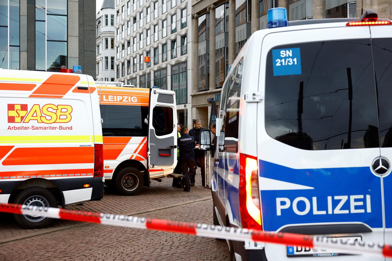 Car drives into crowd of people in German city of Leipzig