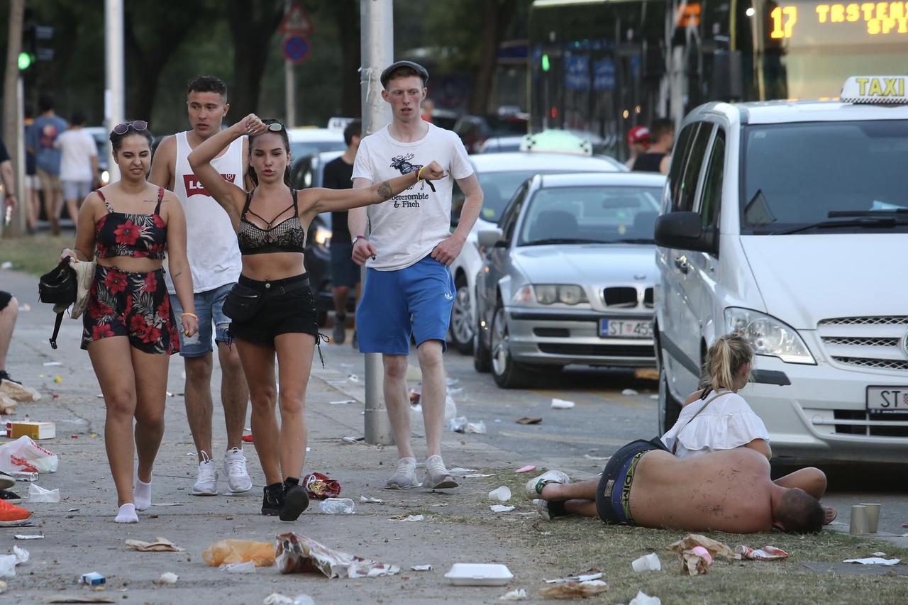 Split: Okolica Poljuda nakon prve večeri Ultra Europe festivala