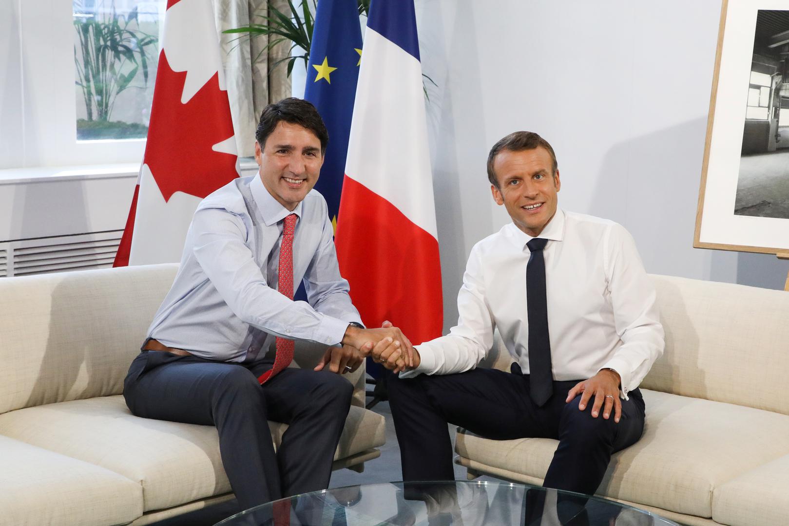 Justin Trudeau i Emmanuel Macron

