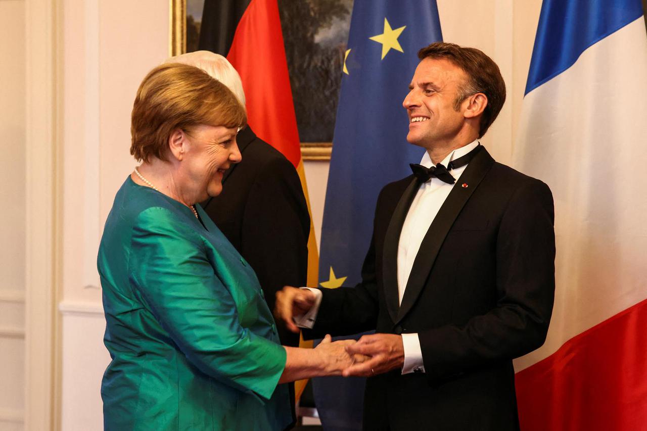 French President Macron visits Berlin