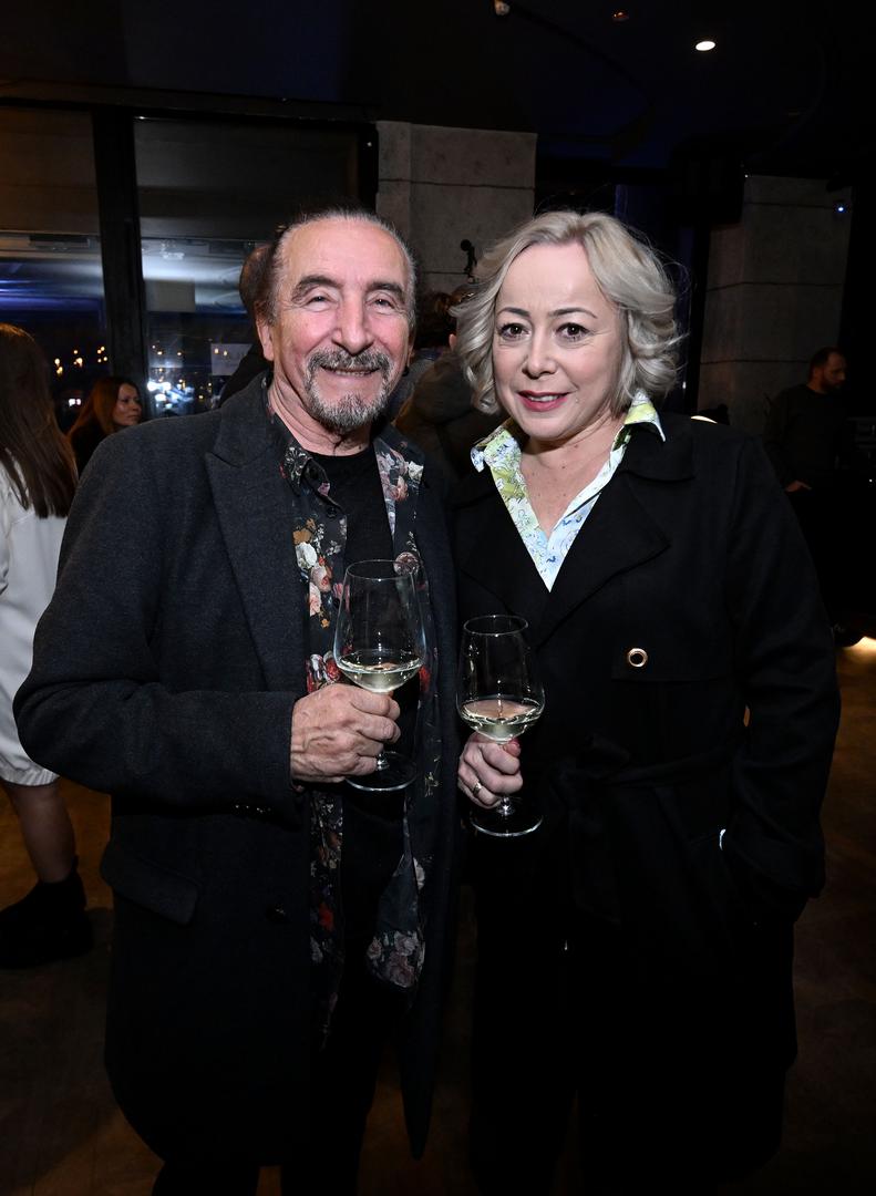 15.03.2023., Zagreb - 70 godina Zagrebackog festivala, promocija monografije i dodjela posebnog priznanja Dragi Diklicu. Zeljko Bebek sa suprugom Photo: Marko Lukunic/PIXSELL
