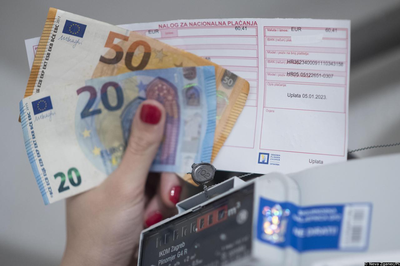 Cijena računa za plin iskazana u eurima