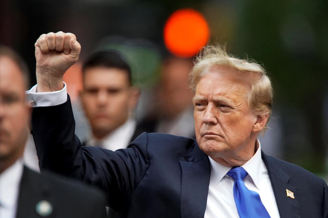 Former U.S. President Trump's criminal trial on charges of falsifying business records, in New York