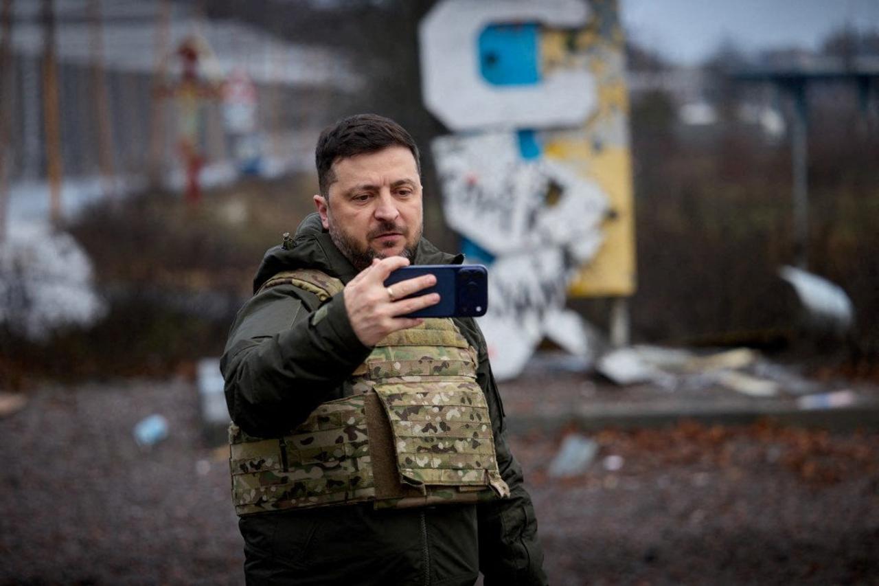 Ukraine's President Zelenskiy appears in the frontline town of Kupiansk