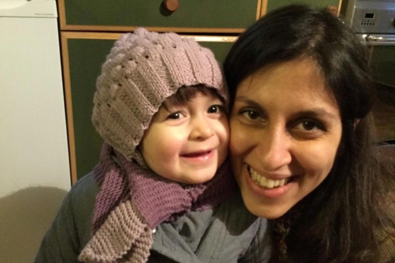 FILE PHOTO: Nazanin Zaghari-Ratcliffe and her daughter Gabriella pose for a photo in London