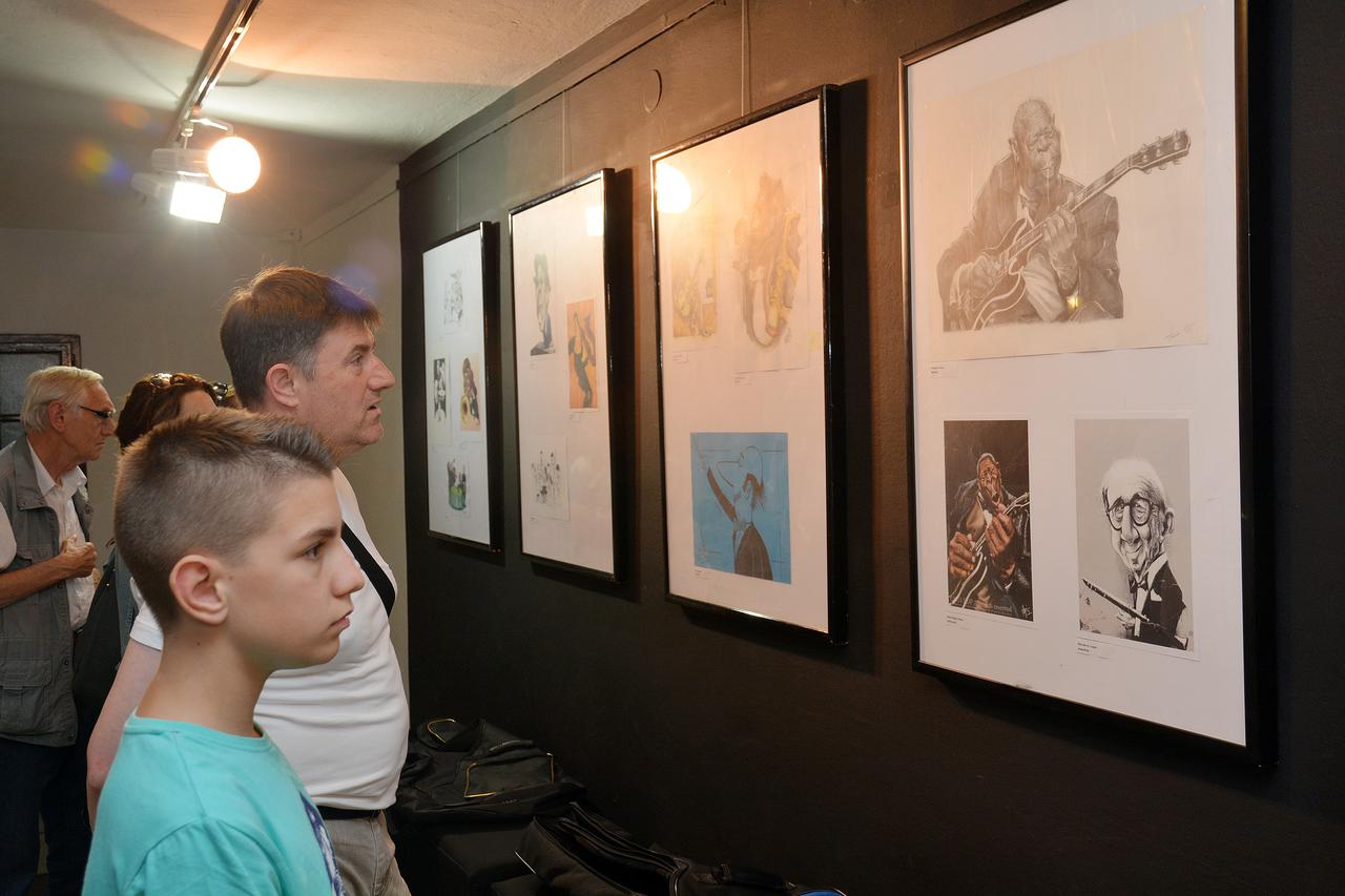 30.06.2015., Sisak - U sisackom Gradskom muzeju otvorena je 1. medjunarodna izlozba karikatura MIKS 2015. s temom jazz, a na kojoj su izlozeni radovi autora z 50-tak zemalja.  Photo: Nikola Cutuk/PIXSELL