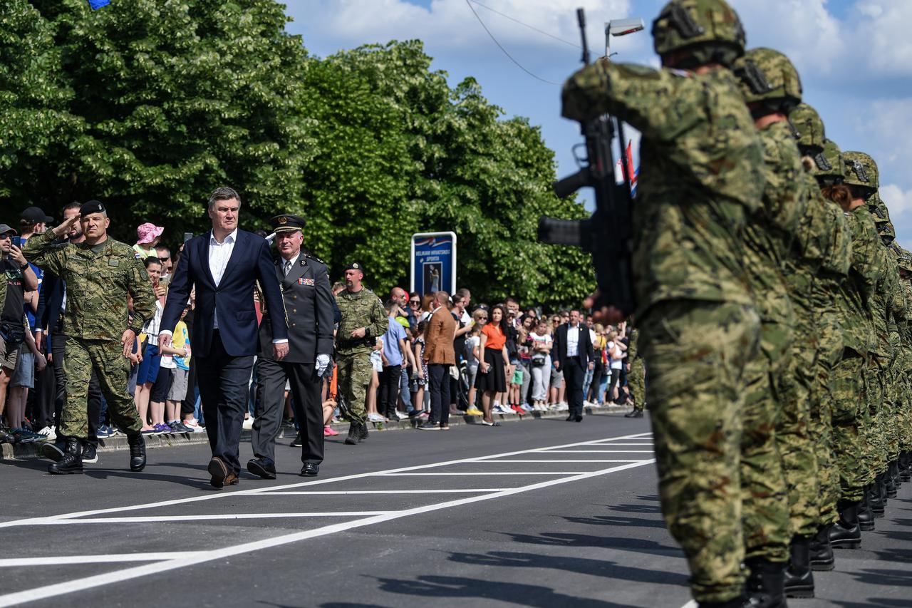 Zagreb: Zoran Milanović na obilježavanju Dana Hrvatske vojske, Dana Hrvatske kopnene vojske i 32. obljetnice ustrojavanja Hrvatske vojske