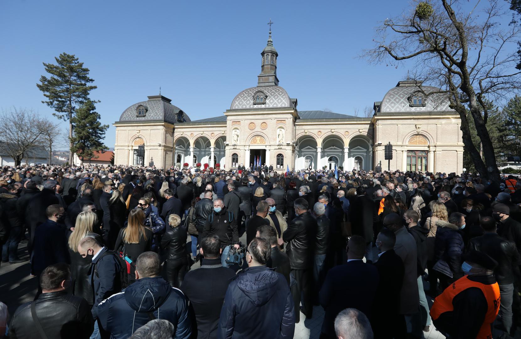 03.03.2021., Zagreb - Posljednji ispracaj gradonacelnika Milana Bandica na groblju Mirogoj. Photo: Robert Anic/PIXSELL