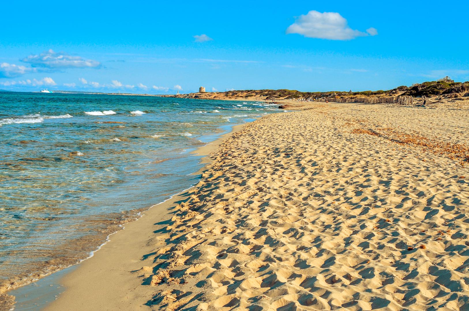 Platja des Cavallet, Ibiza, Španjolska: Smještena između tamnoplavog Mediterana i raznobojnih solana u blizini najjužnije točke Ibize, službena nudistička plaža Es Cavallet podijeljena je na različite dijelove, uključujući dio za zabave u klubovima na plaži i gay scenu. Plaža je i puna flamingosa koji se vole okupljati u plitkim slanim vodama.