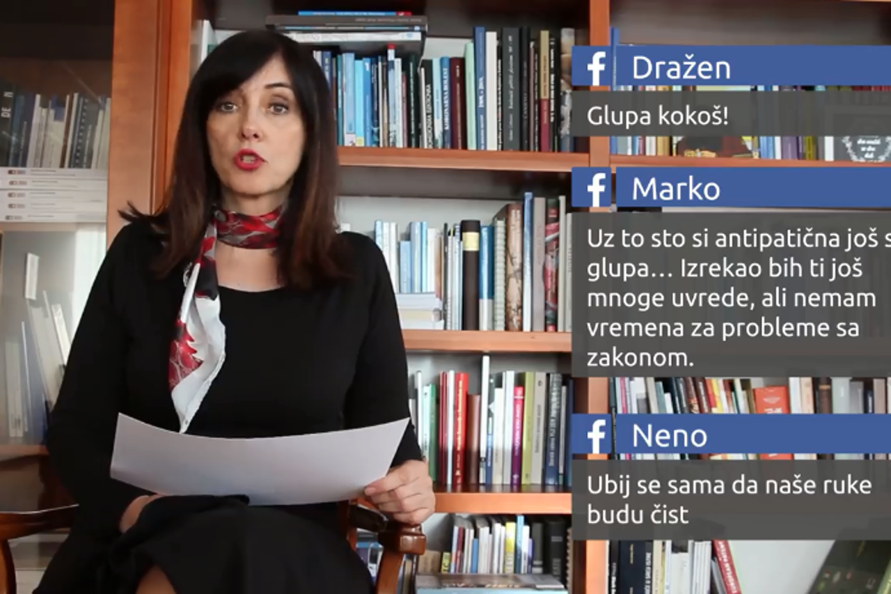 Blaženka Divjak čita uvrede koje je primila