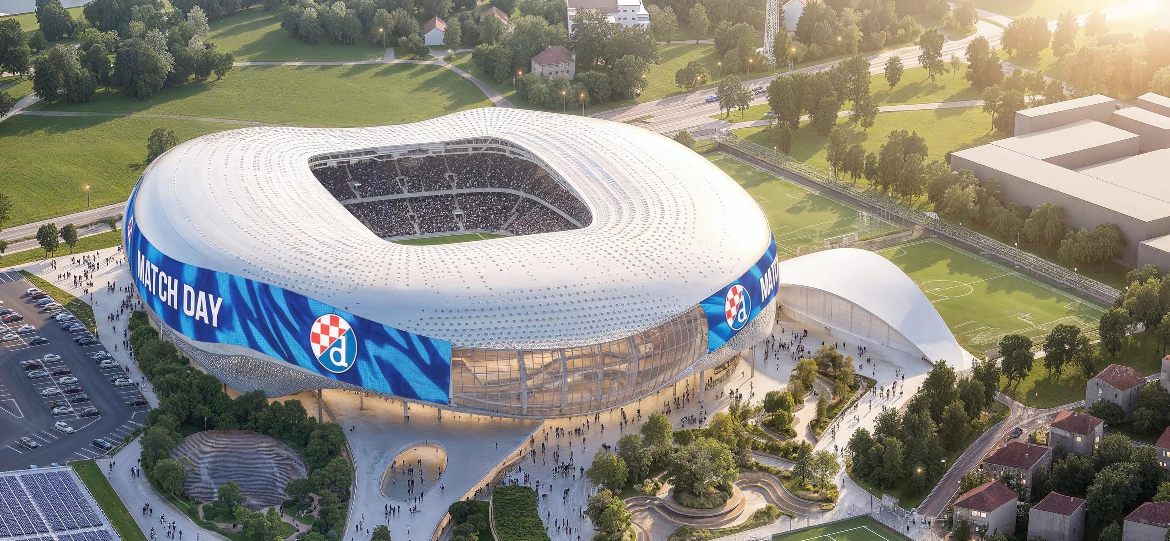 Projekt predviđa stadion s 35.000 mjesta i sportske sadržaje uklopljene u park.