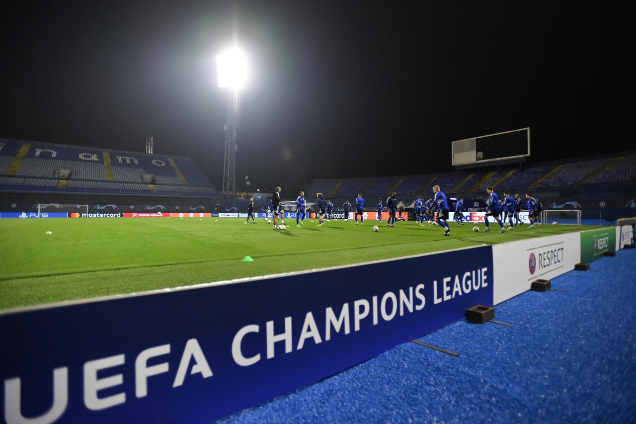Zagreb: Dinamo odradio večernji trening uoči sutrašnje utakmice protiv Salzburga