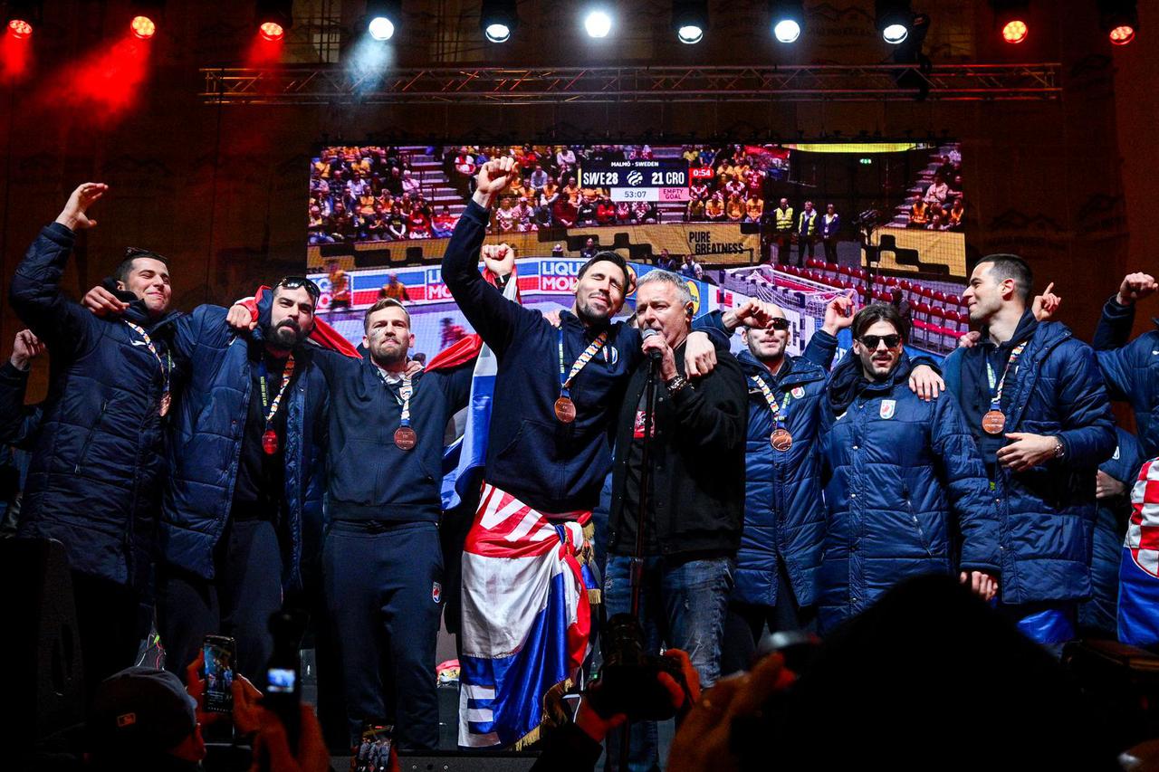 Zagreb: Svečani doček rukometnih reprezentativaca nakon osvojene bronce na Europskom prvenstvu