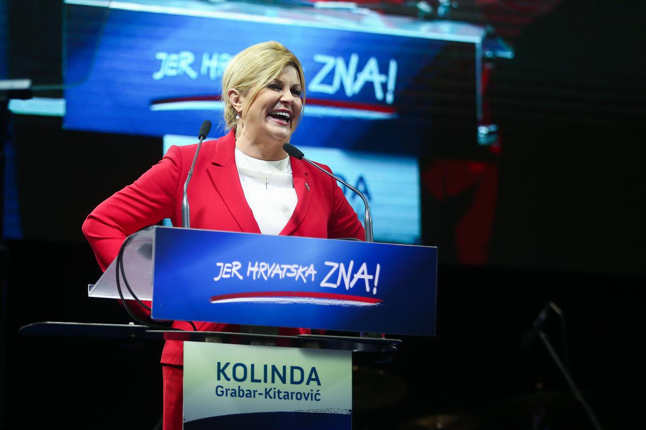 Predizborni skup Kolinde Grabar Kitarović u Sesvetama