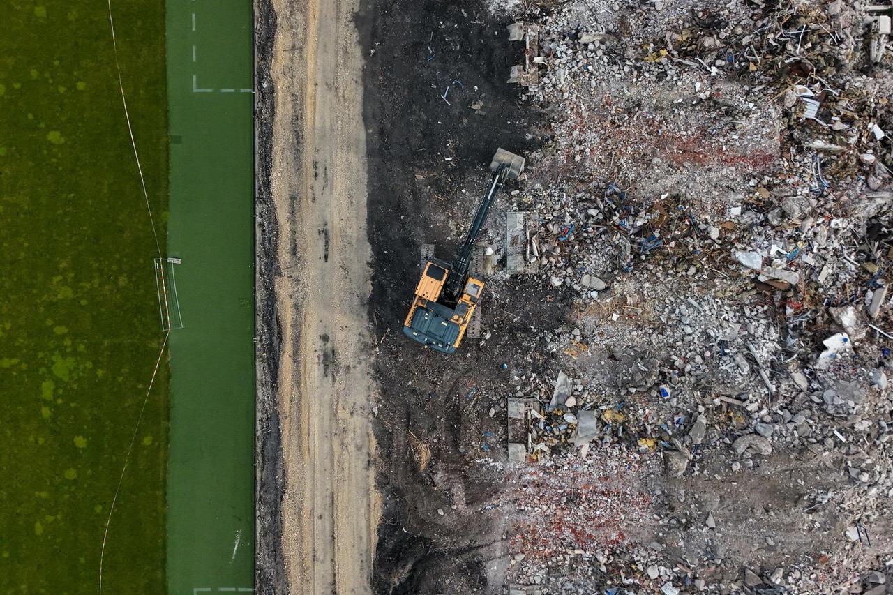 Zagreb: Fotografije iz zraka rušenja stadiona u Kranjčevićevoj ulici