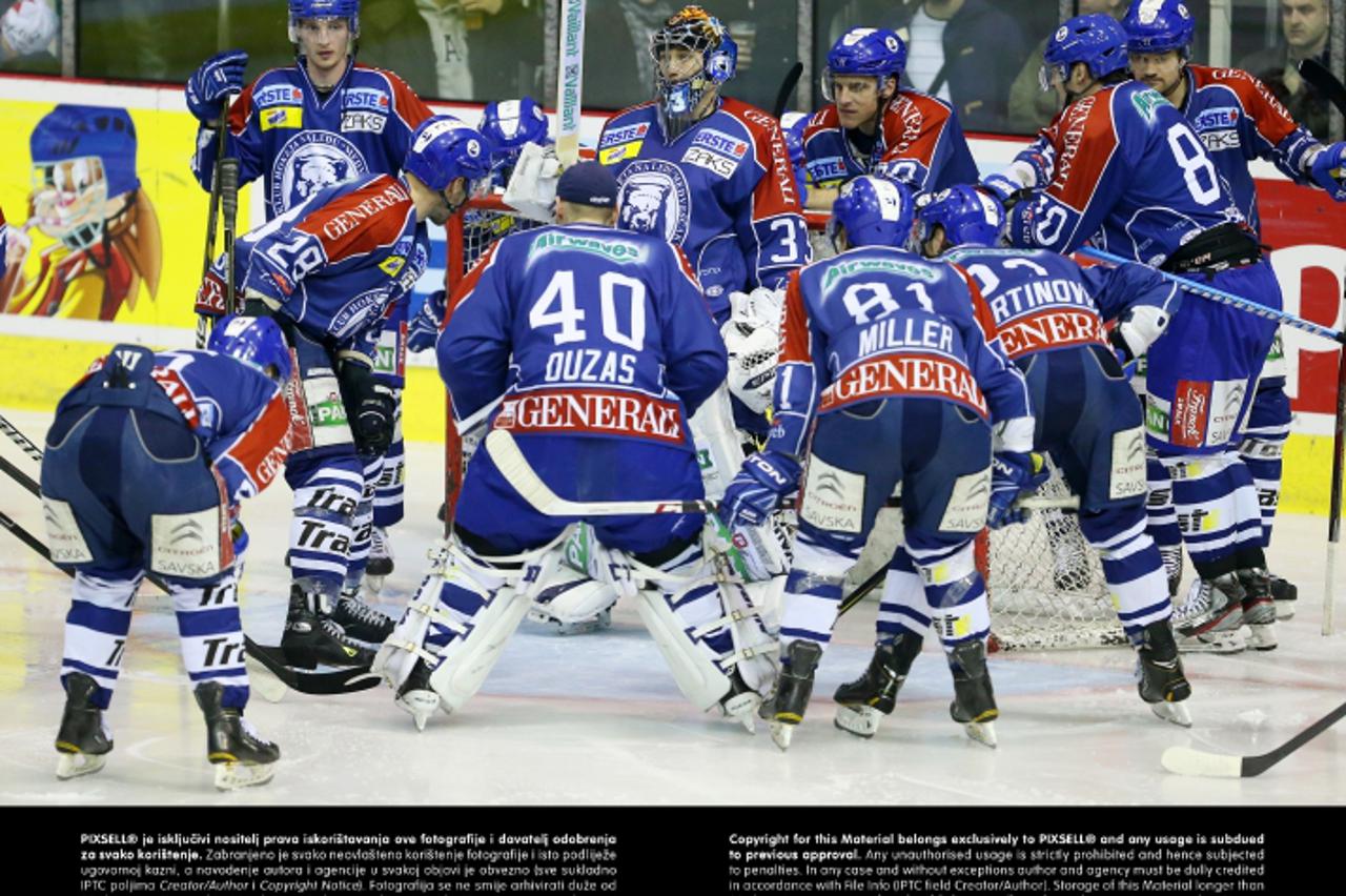 '28.02.2013., Dom sportova, Zagreb - EBEL liga, doigravanje, 3. utakmica, KHL Medvescak - EC Red Bull Salzburg. Photo: Slavko Midzor/PIXSELL'