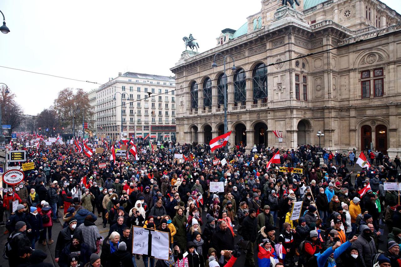 Prosvjedi protiv korona-mjera u Beču