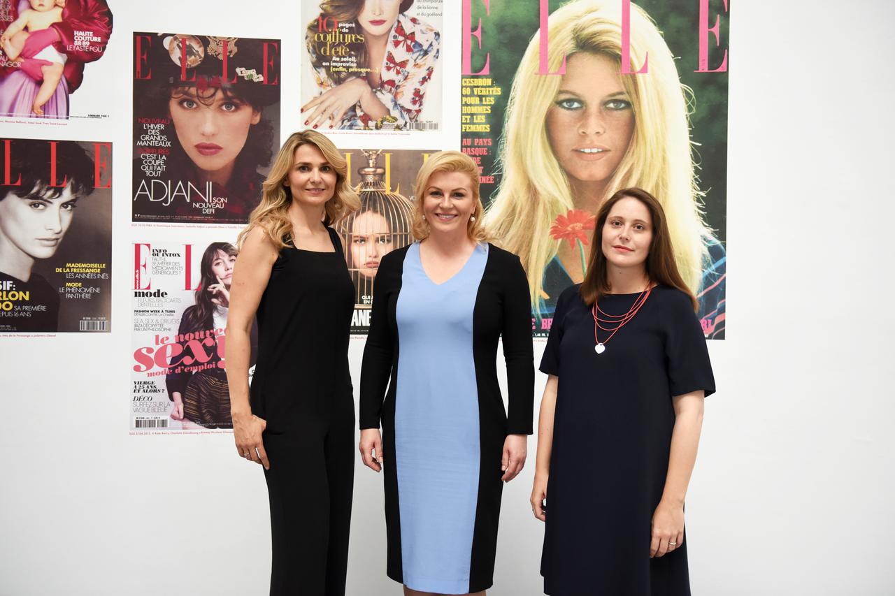 Predsjednica na izložbi naslovnica Ellea