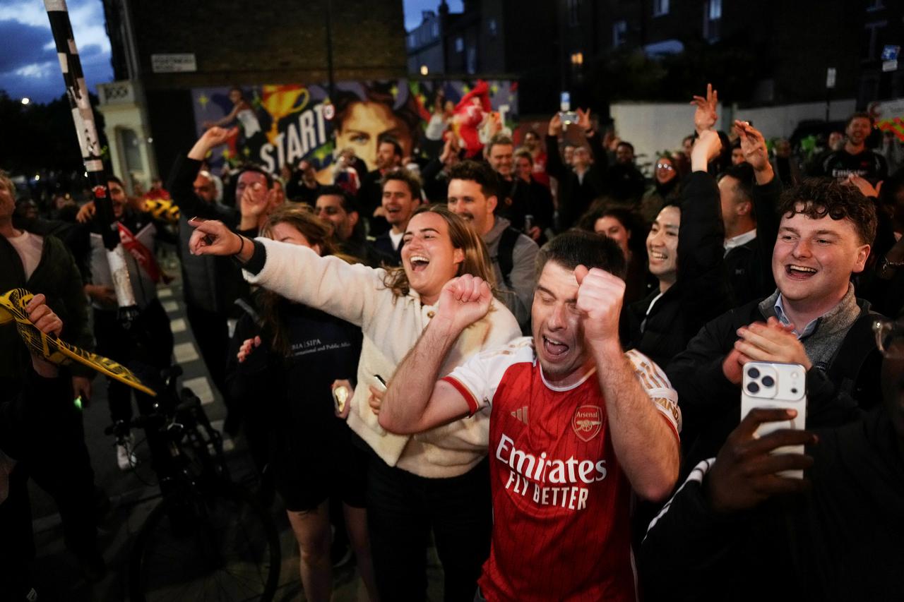 Arsenal fans at the Emirates