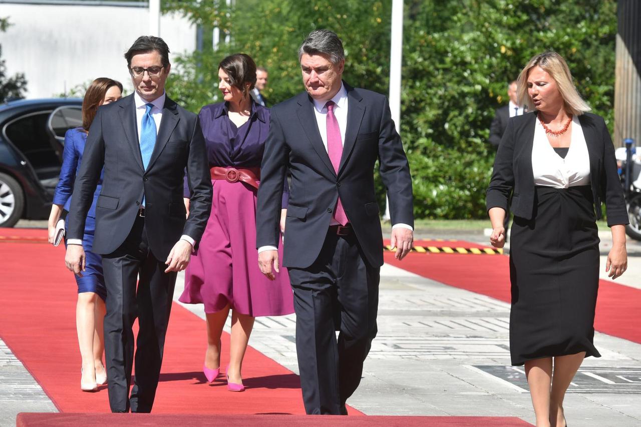 Zagreb: Susret predsjenika Milanovića i predsjednika Sj. Makedonije Pendarovskog