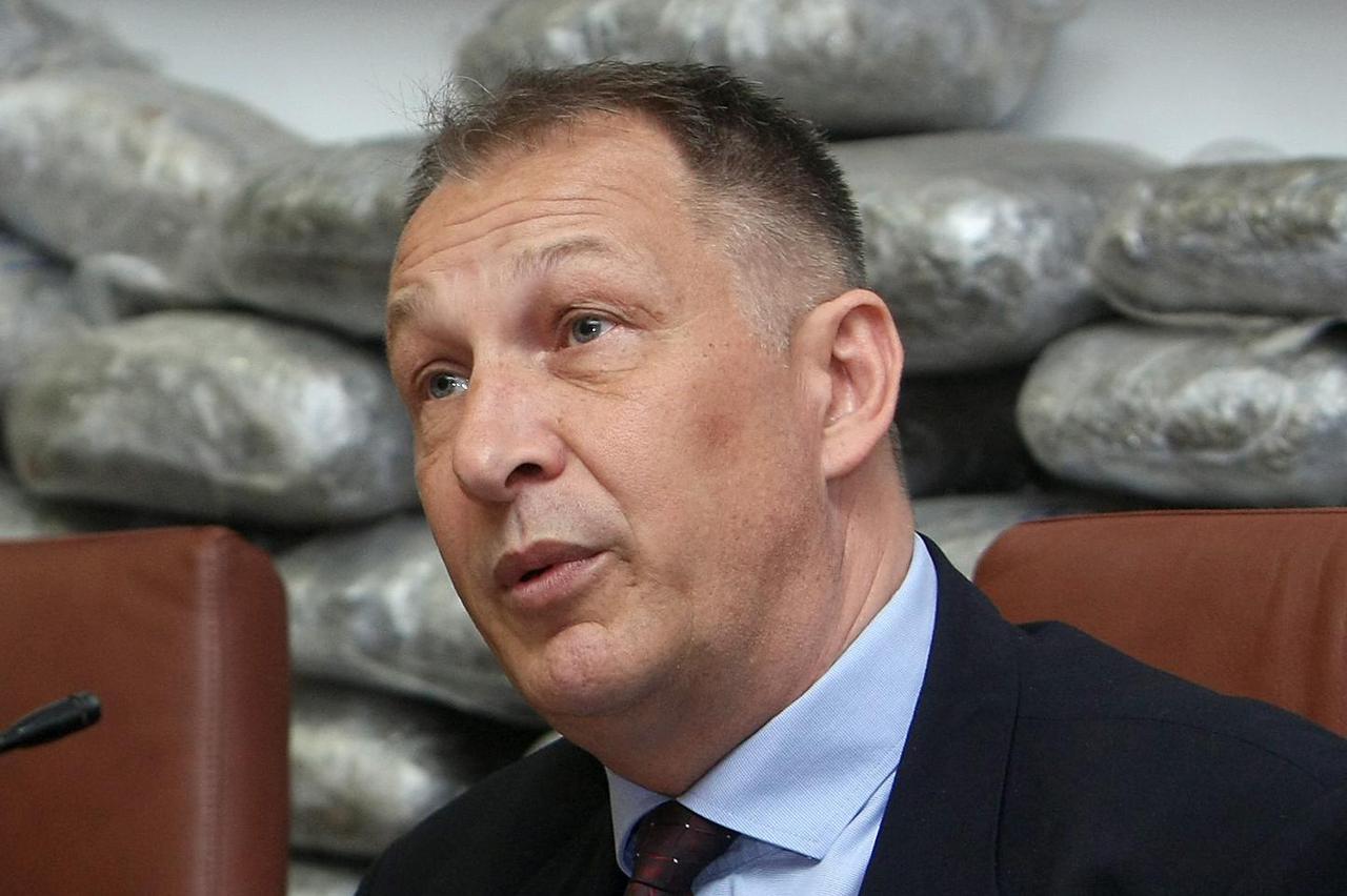 05.04.2014., Zagreb - Izvanredna konferencija za novinare u Ravnateljstvu policije povodom zapljene 800 kilograma marihuane. Mario Bertina.  Photo: Luka Stanzl/PIXSELL