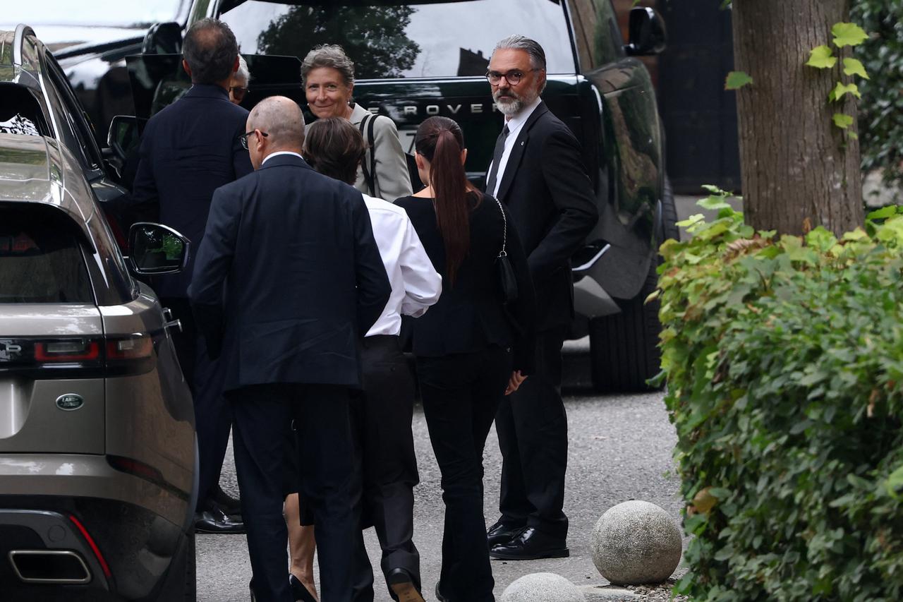 Designer Giorgio Armani's private funeral, in Rivalta