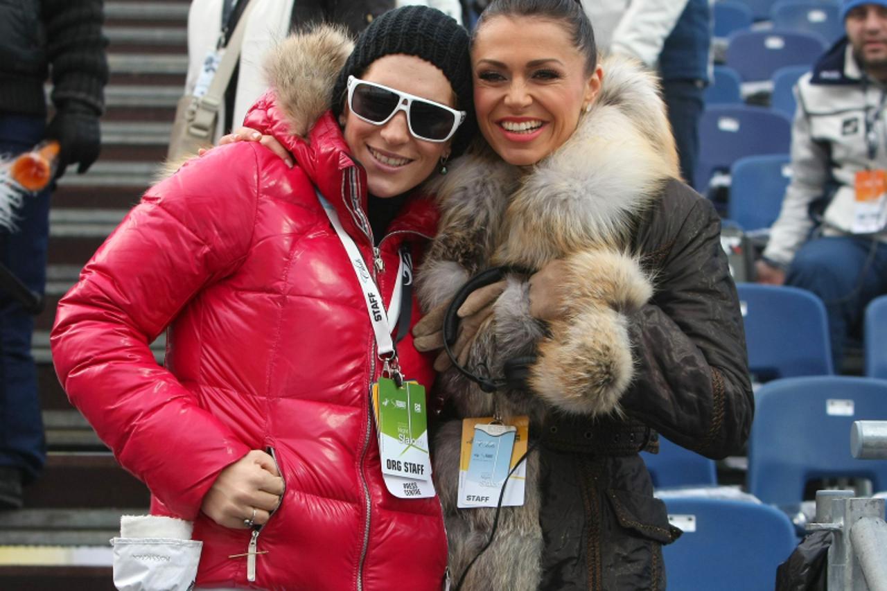 \'06.01.2011., Sljeme, Zagreb, Hrvatska -  Prva slalom voznja muske utrke Snow Queen Trophy za FIS svjetski kup.  Nika Fleiss, Mila Horvat Photo: Robert Anic/PIXSELL\'