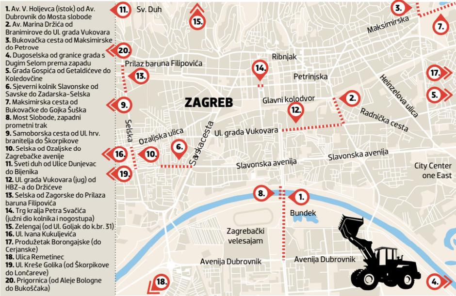 Radovi na zagrebačkim cestama