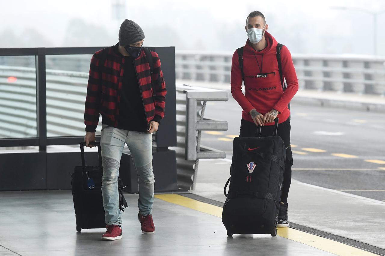 Zagreb: Odlazak hrvatske nogometne reprezentacije u Tursku na prijateljsku utakmicu
