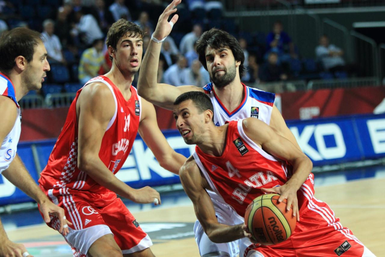 '04.09.2010., Istanbul ?2010 FIBA SP Istanbul. Utakmica osmine finala Hrvatska- Srbija u Sinan Erdem Dome.Roko Ukic Photo: Zeljko Lukunic/PIXSELL'