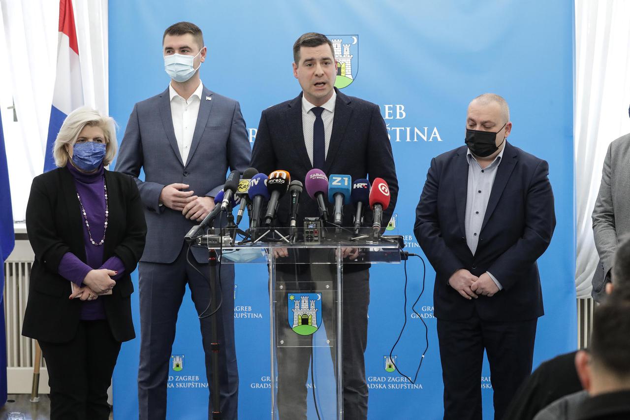 Mislav Herman i članovi Kluba gradskih zastupnika HDZ-a i HSLS-a održali konferenciju za medije