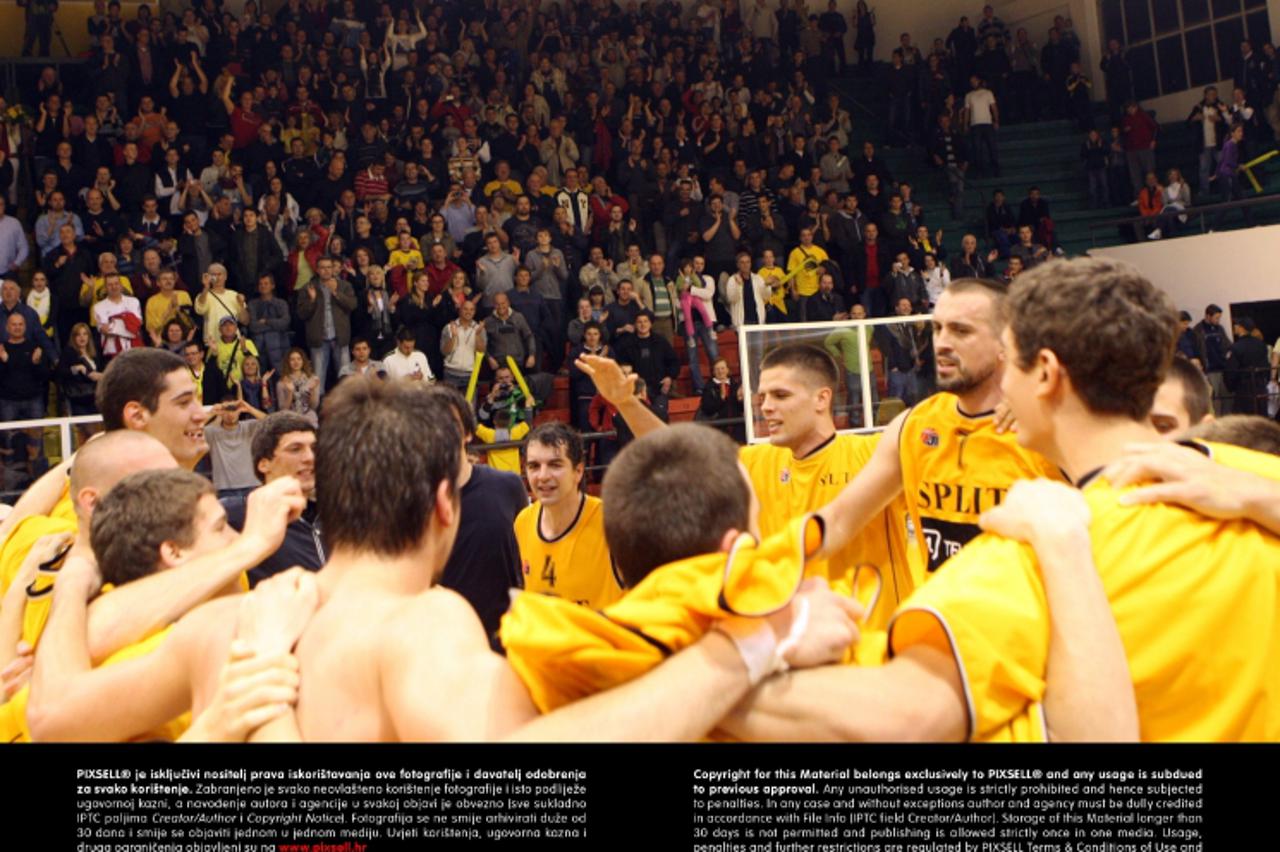 '14.04.2012., Split, Gripe - Kosarkaska utakmica 8. kola, A-1 muske lige KK Split - KK Cedevita. Slavlje Splicana. Photo: Ivo Cagalj/PIXSELL'