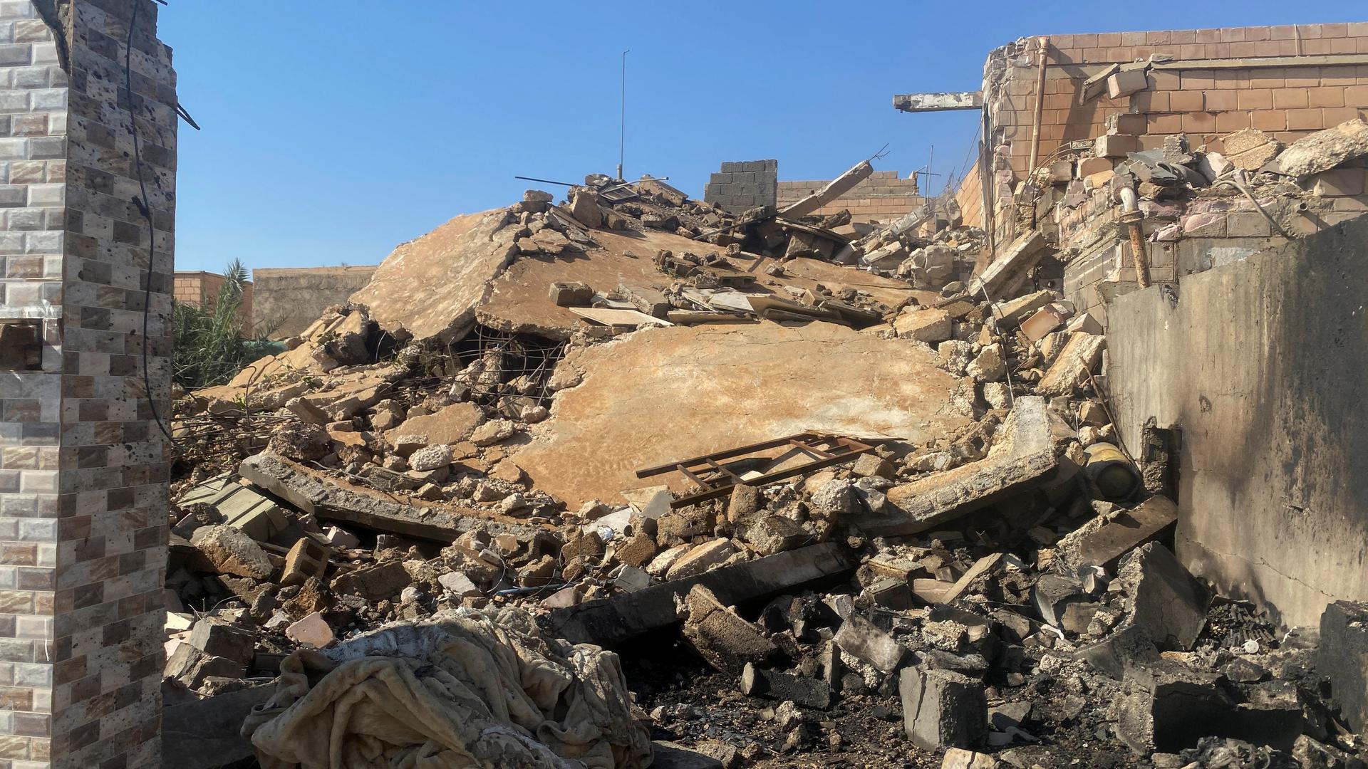 A destroyed building is pictured at the site of a U.S. airstrike in al-Qaim, Iraq February 3, 2024. REUTERS/Stringer  NO RESALES. NO ARCHIVES Photo: Stringer/REUTERS
